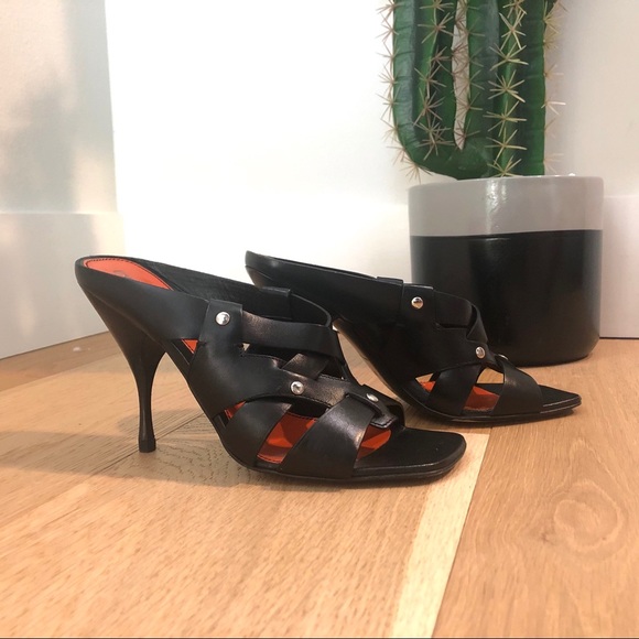 Prada Leather Cutout Sandals - Picture 7 of 7